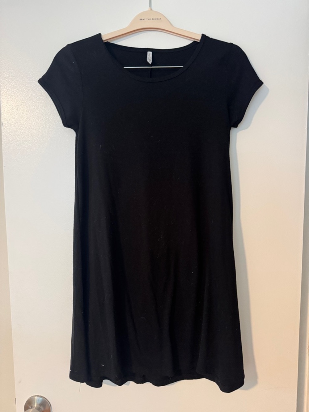 Z Supply Black Short Sleeve Scoop Neck Dress